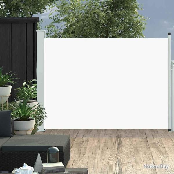 Auvent lat�ral r�tractable de patio 120x500 cm Cr�me