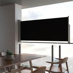 Auvent lat&eacute;ral r&eacute;tractable de patio 100 x 300 cm Noir