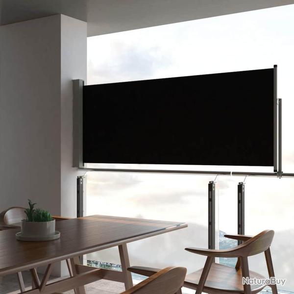 Auvent lat�ral r�tractable de patio 100 x 300 cm Noir