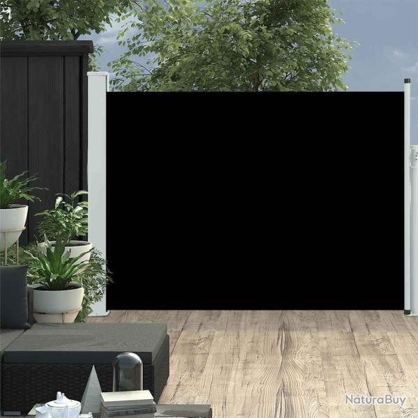 Auvent lat�ral r�tractable de patio 100x500 cm Noir