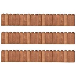 Rouleaux de bordure 3 pcs 120 cm bois de pin impr&eacute;gn&eacute;