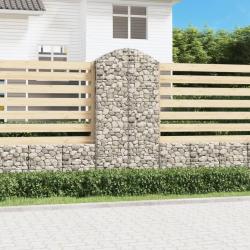 Panier de gabions arqu&eacute; 100x30x200/220 cm Fer galvanis&eacute;