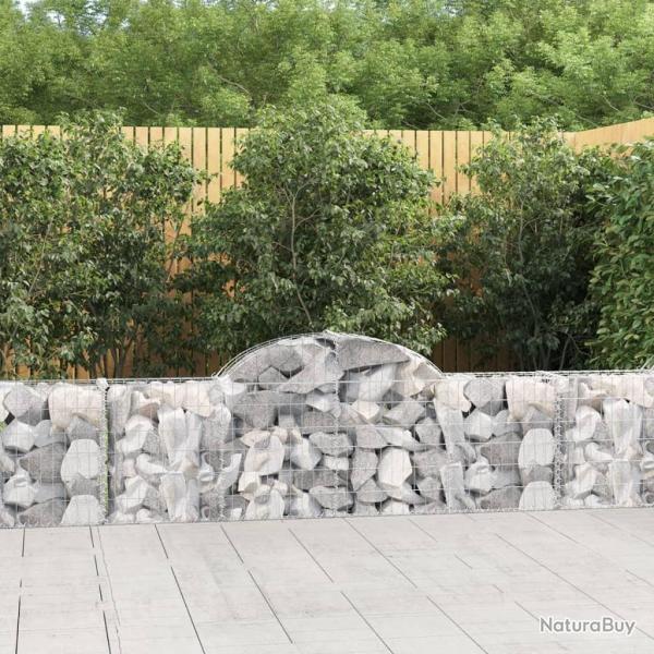 Paniers � gabions arqu�s 7 pcs 200x30x60/80 cm Fer galvanis�
