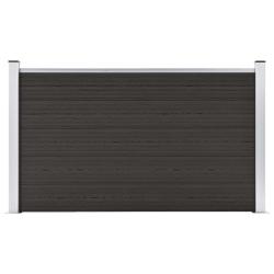 Panneau de cl&ocirc;ture WPC 180x105 cm Noir