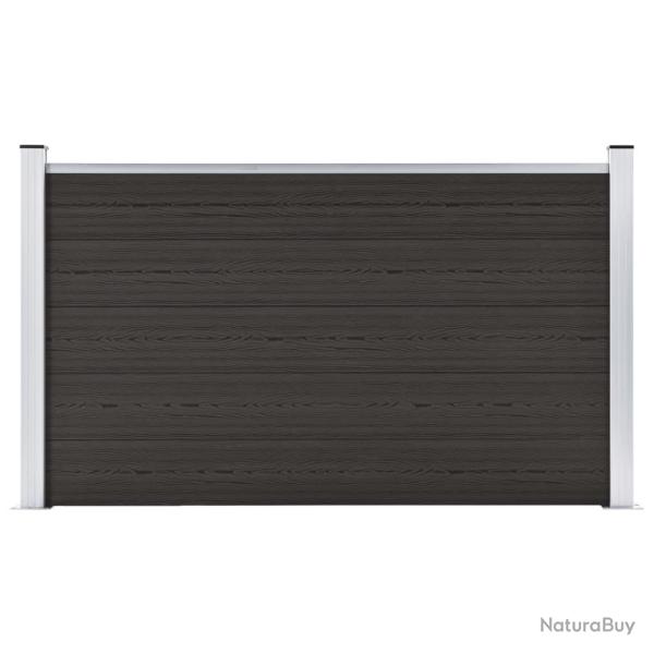 Panneau de cl�ture WPC 180x105 cm Noir