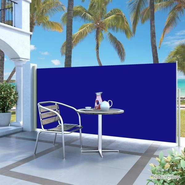 Auvent latral rtractable 140 x 300 cm Bleu
