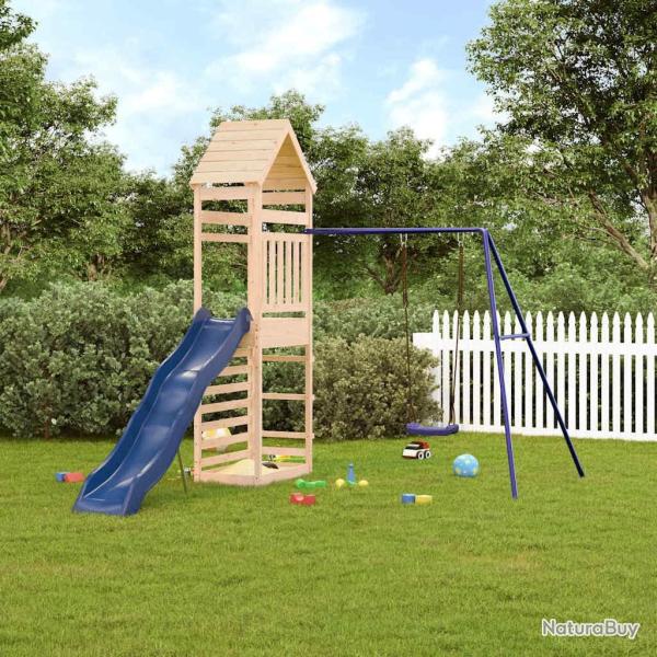 Aire de jeux d'extrieur bois de pin massif