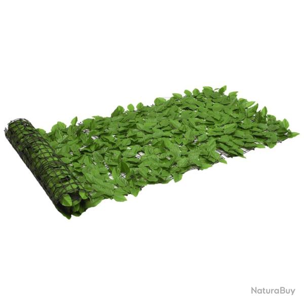 Brise-vue de balcon avec feuilles vert 600x75 cm