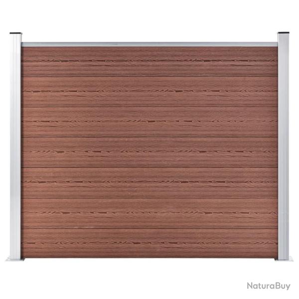 Panneau de cl�ture WPC 180x146 cm Marron