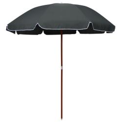 Parasol de jardin avec m&acirc;t en acier 240 cm anthracite