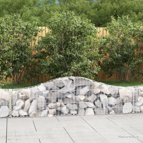 Paniers  gabions arqus 5 pcs 200x30x40/60 cm Fer galvanis
