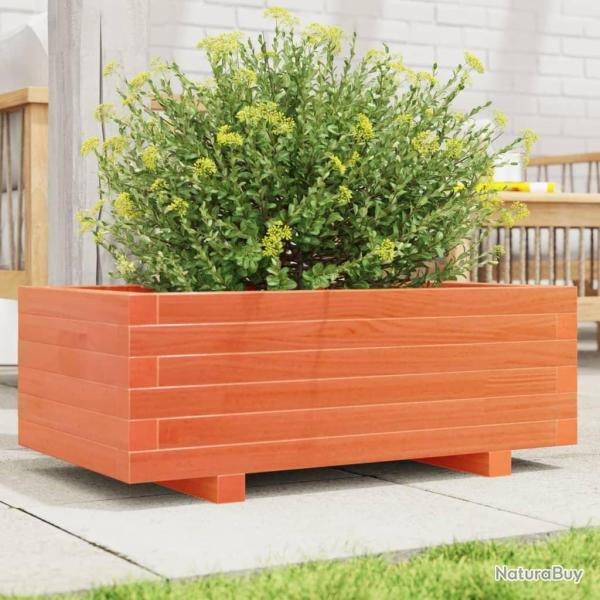 Jardinire cire marron 70x40x26,5 cm bois de pin massif