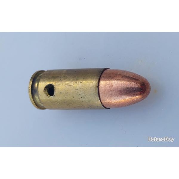 Cartouche neutralis�e - 9mm - Geco -  Ogive blind� nez rond cuivr� 158grains