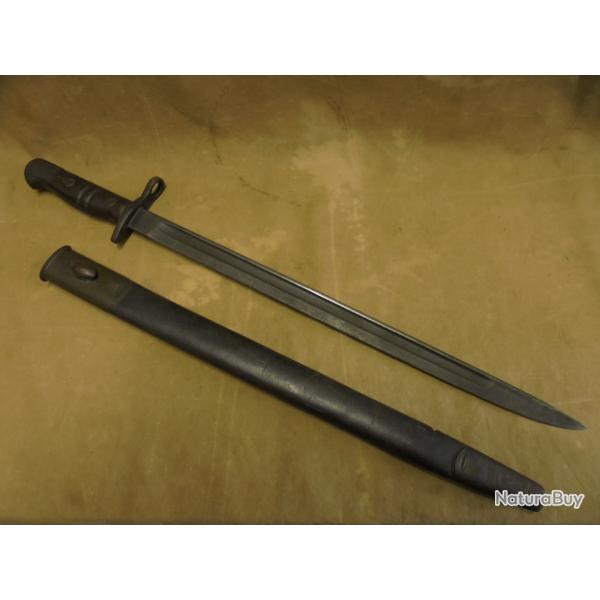 Baonnette anglaise Pattern 1913 fabrication USA Winchester jus grenier pour fusil P-1914 Enfield