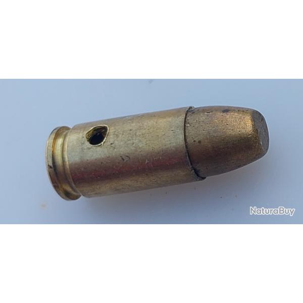 Cartouche neutralis�e - 9mm - Geco -  Ogive blind� nez rond tronqu� dor� 125 grains