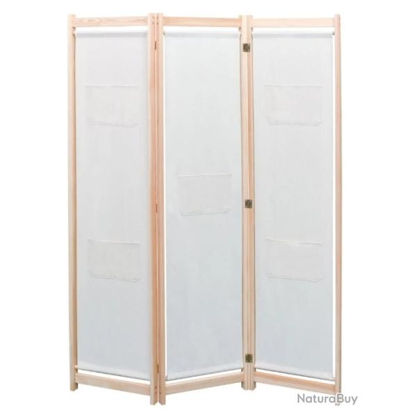 S�parateur de pi�ce 3 panneaux Cr�me 120 x 170 x 4 cm - �l�gant et fonctionnel