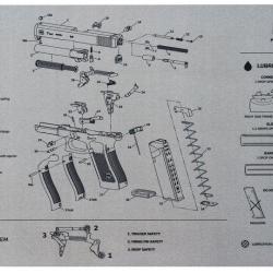 TAPIS DE D&Eacute;MONTAGE GRIS - GLOCK