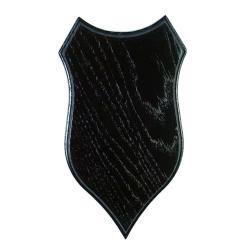 Ecusson Januel en ch&ecirc;ne fonc&eacute; pour chevreuil 210mm x 130mm