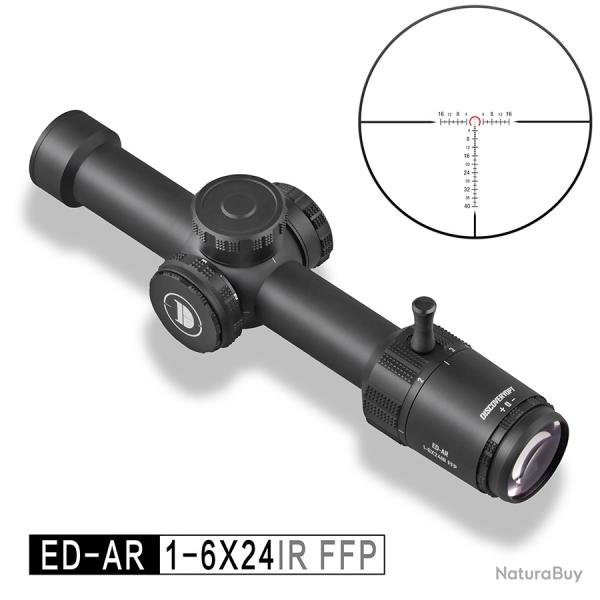 DISCOVERYOPT DISCOVERY ED-AR 1-6X24IR FFP-MIL, diamtre : 30 mm,
