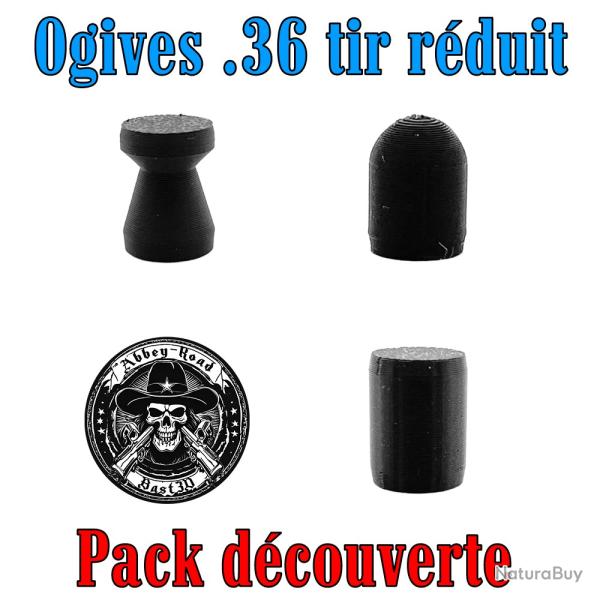 Balle tir r�duit .36 ogive pack d�couverte - Pack de 30 - Bast3D