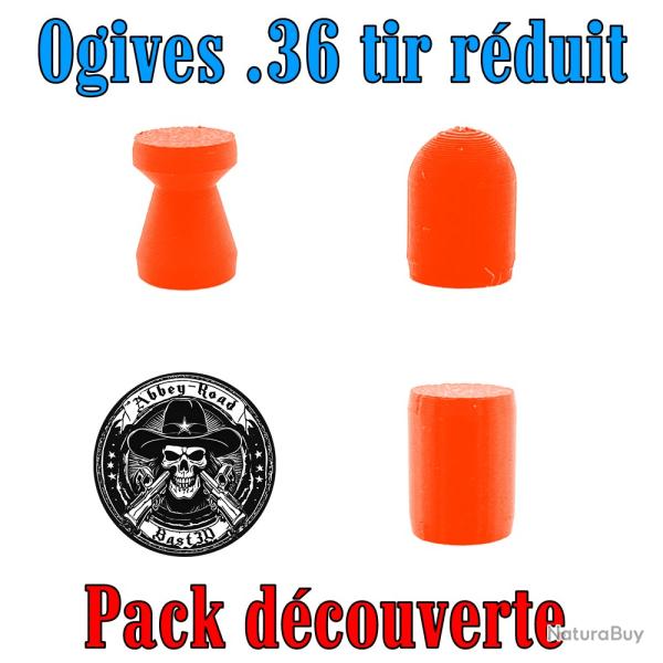 Balle tir r�duit .36 ogive pack d�couverte haute visibilit� - Pack de 30 - Bast3D