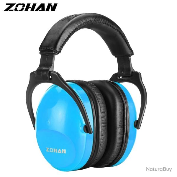 Casque Anti-Bruit ZOHAN R�duction de Bruits Bleu pour Enfants Protection Chasse Bricolage Tir