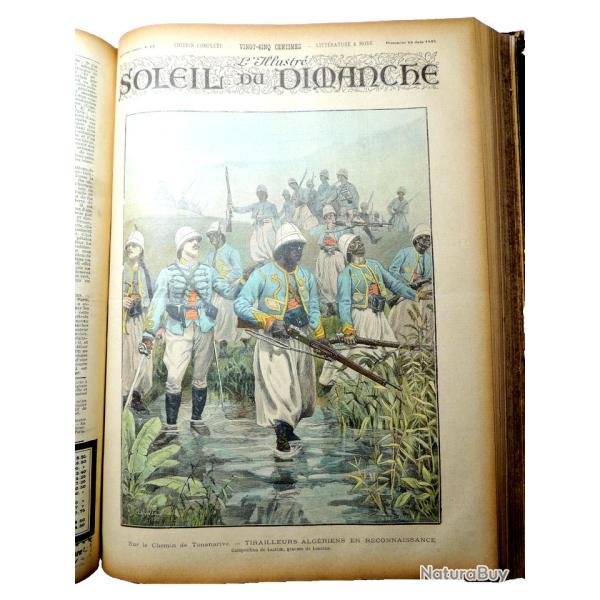 Revue Coloniale. Noirfontaine. Soleil du Dimanche 1895. Complet 52 num�ros