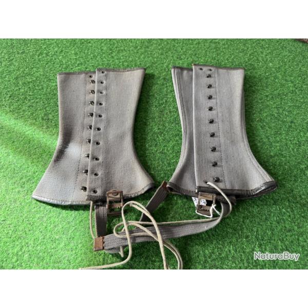 GUETRES  MILITAIRE  ORIGINE INCONNUE WW2