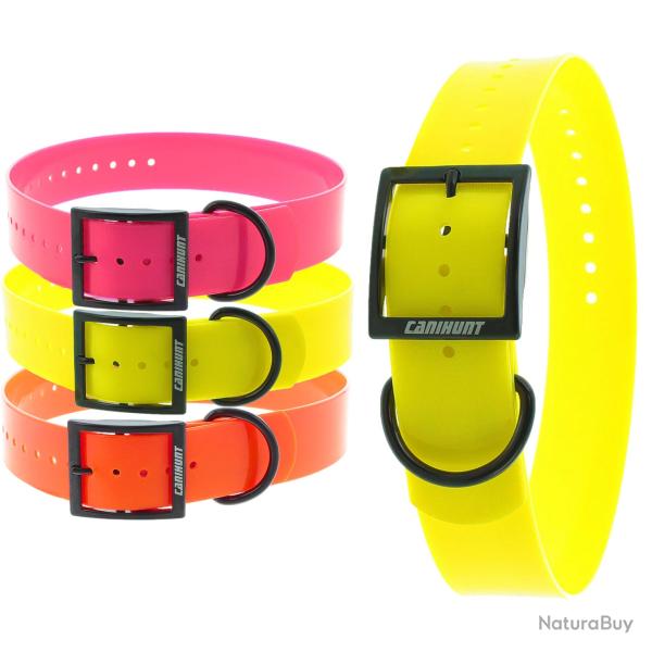 Colliers X-TREME boucle double 38mm jaune CANIHUNT marque Fran�aise