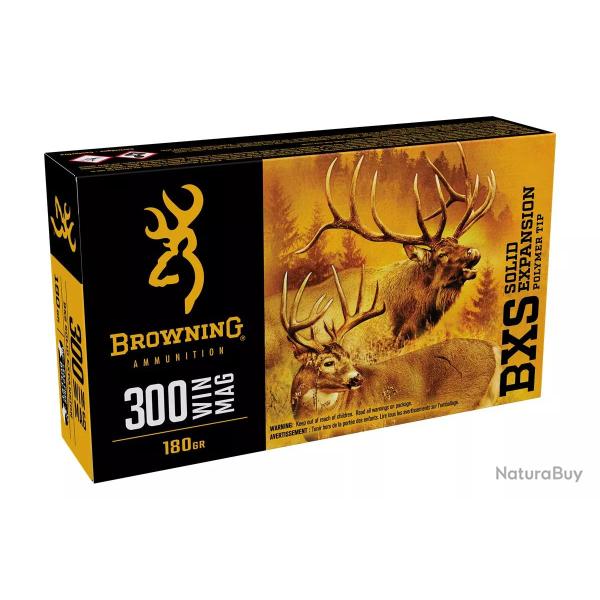 Munitions Browning BXS Calibre 300 Win Mag 180 grains