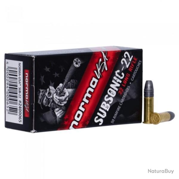 Cartouche NORMA Subsonic , Cal: 22lr. Lot de 200.