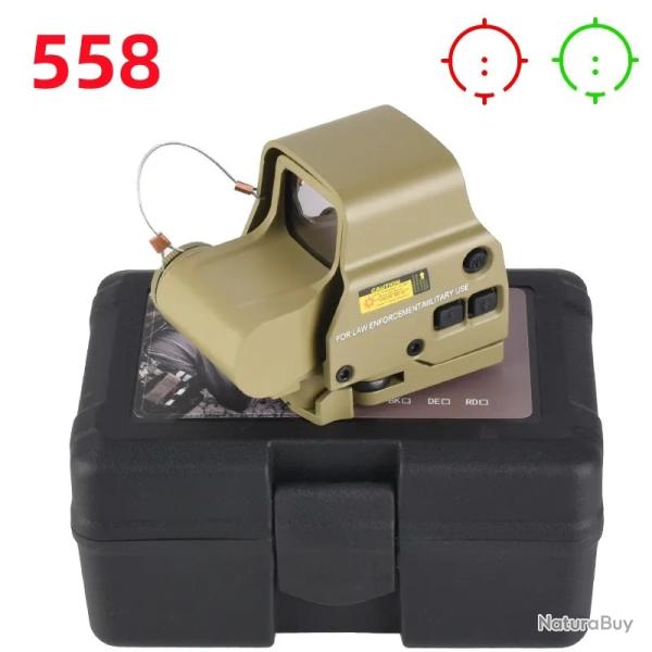 Viseur d'arme holographique avec anneau 68MOA et rticule 1 MOA -*558 TAN -* LIVRAISON GRATUITE !!