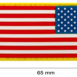 US DRAPEAU Patch PVC Reversed