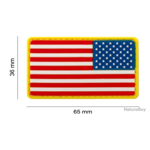 US DRAPEAU Patch PVC Reversed