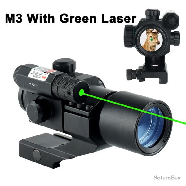 Lunette de vise quotidienne M3 LASER VERT - LIVRAISON GRATUITE- PAIEMENT 3/4 FOIS !
