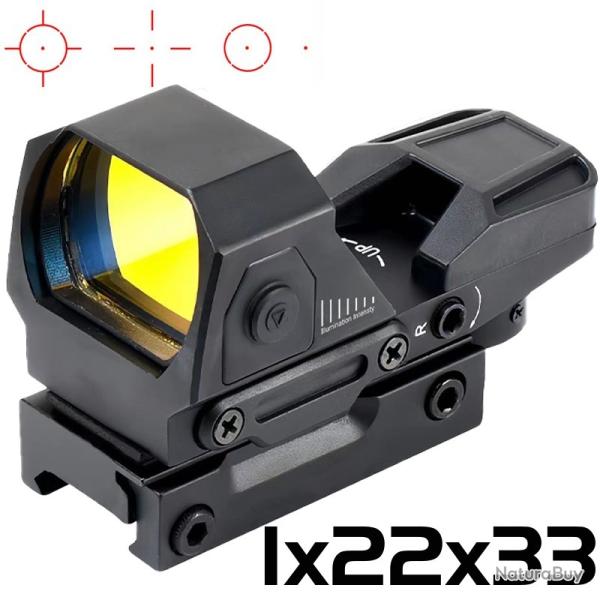 Lunette de vise  point rouge 1x22x33---20mm Rail  -PAIEMENT 3/4 FOIS !!!
