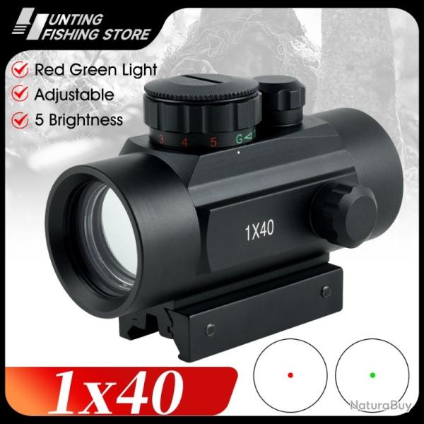 Lunette de vise  point rouge 1x40 11mm et 20mm --PAIEMENT 3/4 FOIS !!!