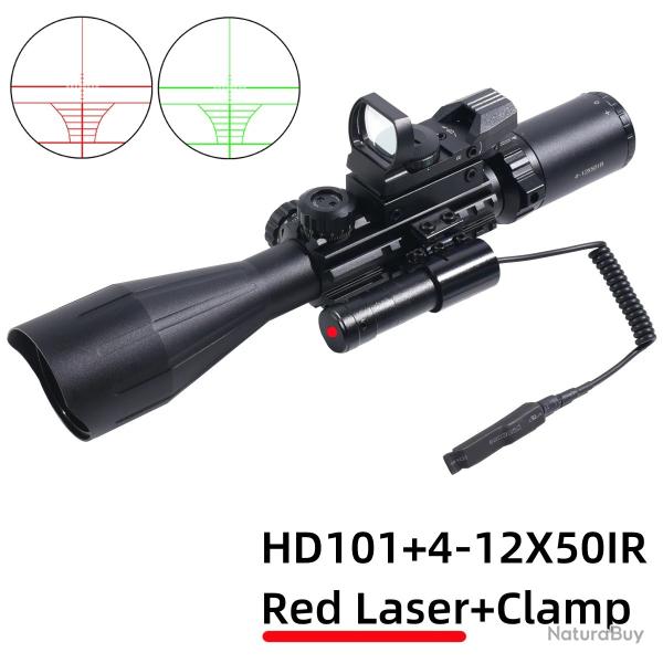 Lunette de vise 4-12X50IR--20MM - MODELE C -*  -PAIEMENT 3/4 FOIS !!!