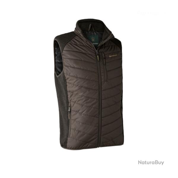Gilet DEERHUNTER MOOR PADDED With Knit - Brown Leaf
