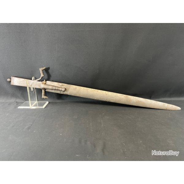 RARE DAGUE DE CHASSE PISTOLET 18eme siecle