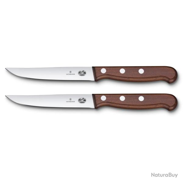 Victorinox 5.1200.12G Set Couteaux � Steak, �rable Mod,Tranchant Lisse,12 Cm,Cadeau 2pc