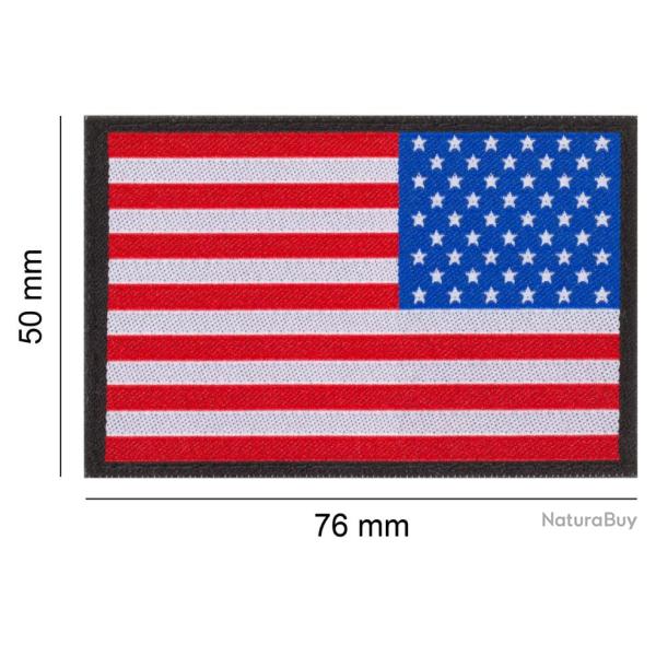 USA Drapeau Patch PVC Reversed