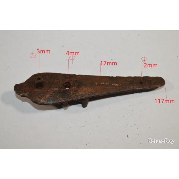 Ancienne Platine pour fusil � identifier Chasse ? D�core Charlot Belge 1777 ? (1A)