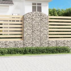 Panier de gabions arqu&eacute; 150x30x220/240 cm Fer galvanis&eacute;