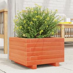 Jardini&egrave;re cire marron 40x40x26,5 cm bois de pin massif