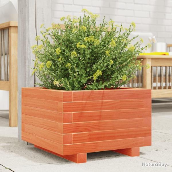 Jardinire cire marron 40x40x26,5 cm bois de pin massif
