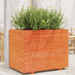 Jardini&egrave;re cire marron 90x60x72 cm bois de pin massif