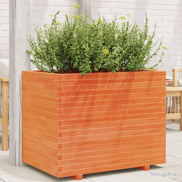 Jardini�re cire marron 90x60x72 cm bois de pin massif