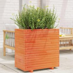Jardini&egrave;re cire marron 70x40x72 cm bois de pin massif