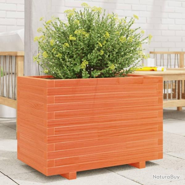 Jardini�re cire marron 70x40x49,5 cm bois de pin massif